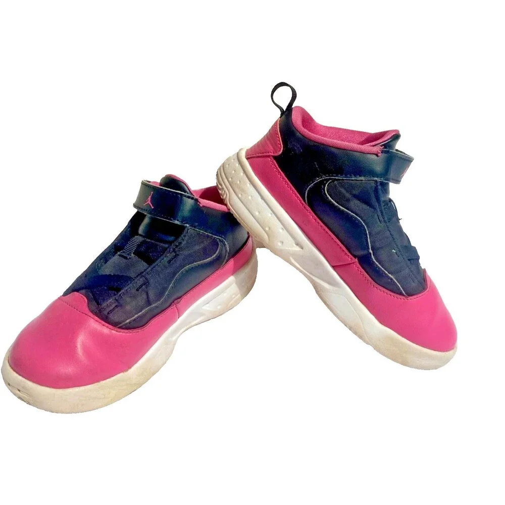 Jordan Max Aura 2 Girl's High Top Shoes Black/Pinksicle  CN8092-006 -Size 10C